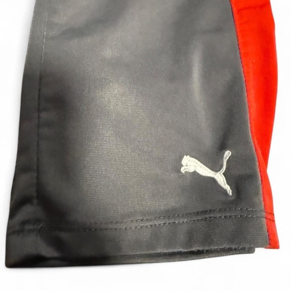 Puma Kids Charcoal and Scarlet Joggers - Picture 2 of 5